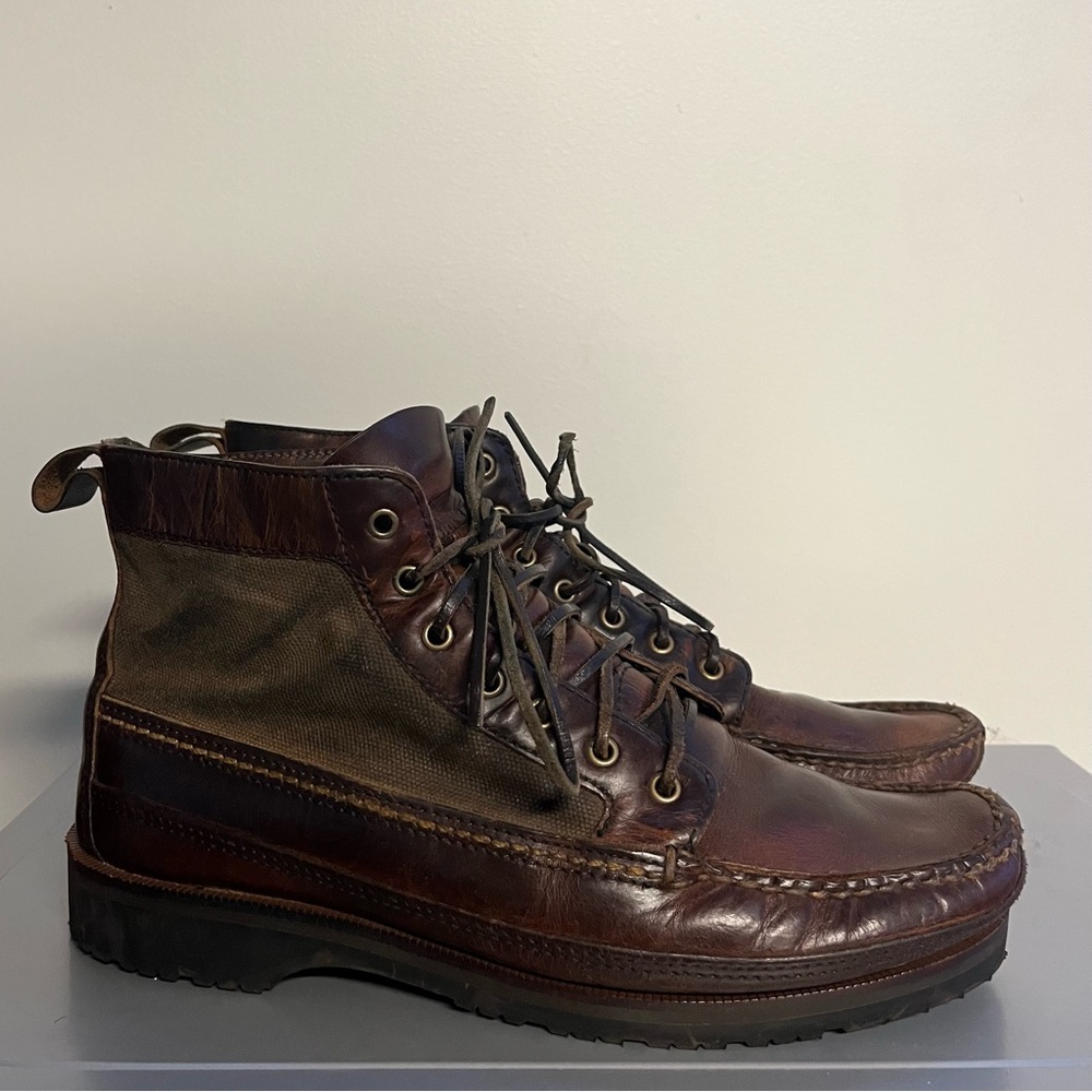 RED WING WABASHA BOOTS Mens 8 COPPER ROUGH & TOUGH Leather  (New Vibram Soles)